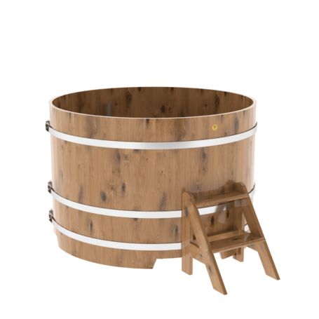 BentWood круглая из дуба (D=1,50 м.), h=1,1 м. Натуральная Премиум купель фото  фото - 1