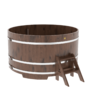 Купель BentWood овальная из дуба (D=1,80 м.), h=1,1 м. Мореная Премиум для бани фото - 1 BentWood овальная из дуба (D=1,80 м.), h=1,1 м. Мореная Премиум купель фото фото - 1