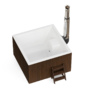 Купель Фурако Polar Spa ELITE QUATTRO 180 квадратная с интегрированной печью для 4 человек (термососна темная) фото  фото - 2
