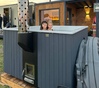 Купель Фурако Polar Spa ELITE QUATTRO 180 квадратная с интегрированной печью для 4 человек (термососна темная) фото  фото - 13